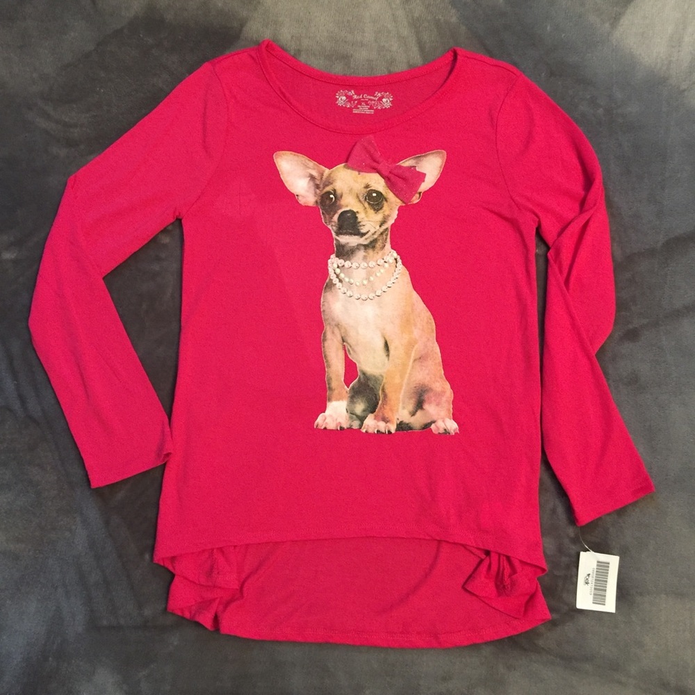 Red Camel Chihuahua Graphic Top - XL